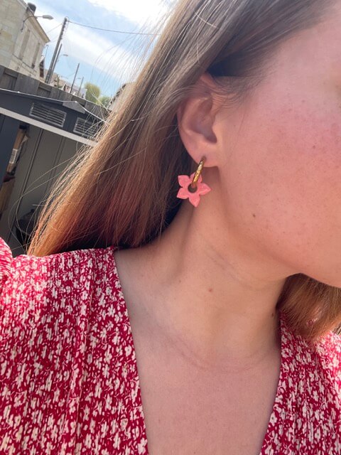 Boucles d'oreilles fleur de cerisier